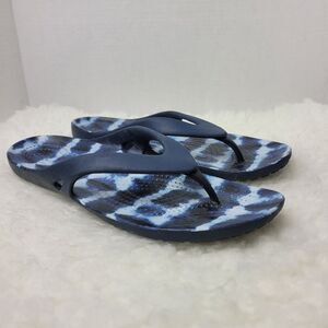 Crocs Kadee  Flip Flop Sandals Womens Size 9 Comfort Tie Dyed Blue